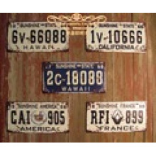 Plaque d&#39;immatriculation de voiture avec la technologie rétro Plaque d&#39;immatriculation de plaque de véhicule décoratif Deisgn